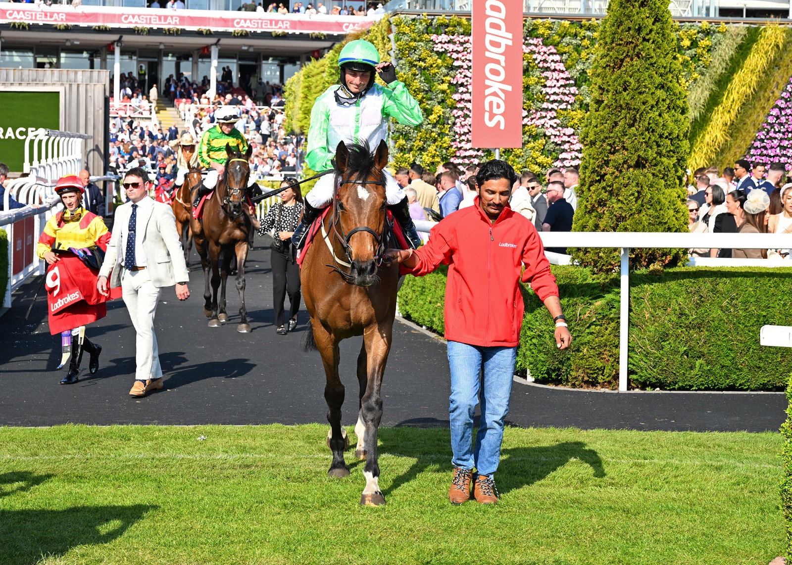 Ryan Moore rides MINNIE HAUK to victory in the Cheshire Oaks at Chester Racecourse during the Boodles May Festival 2025.