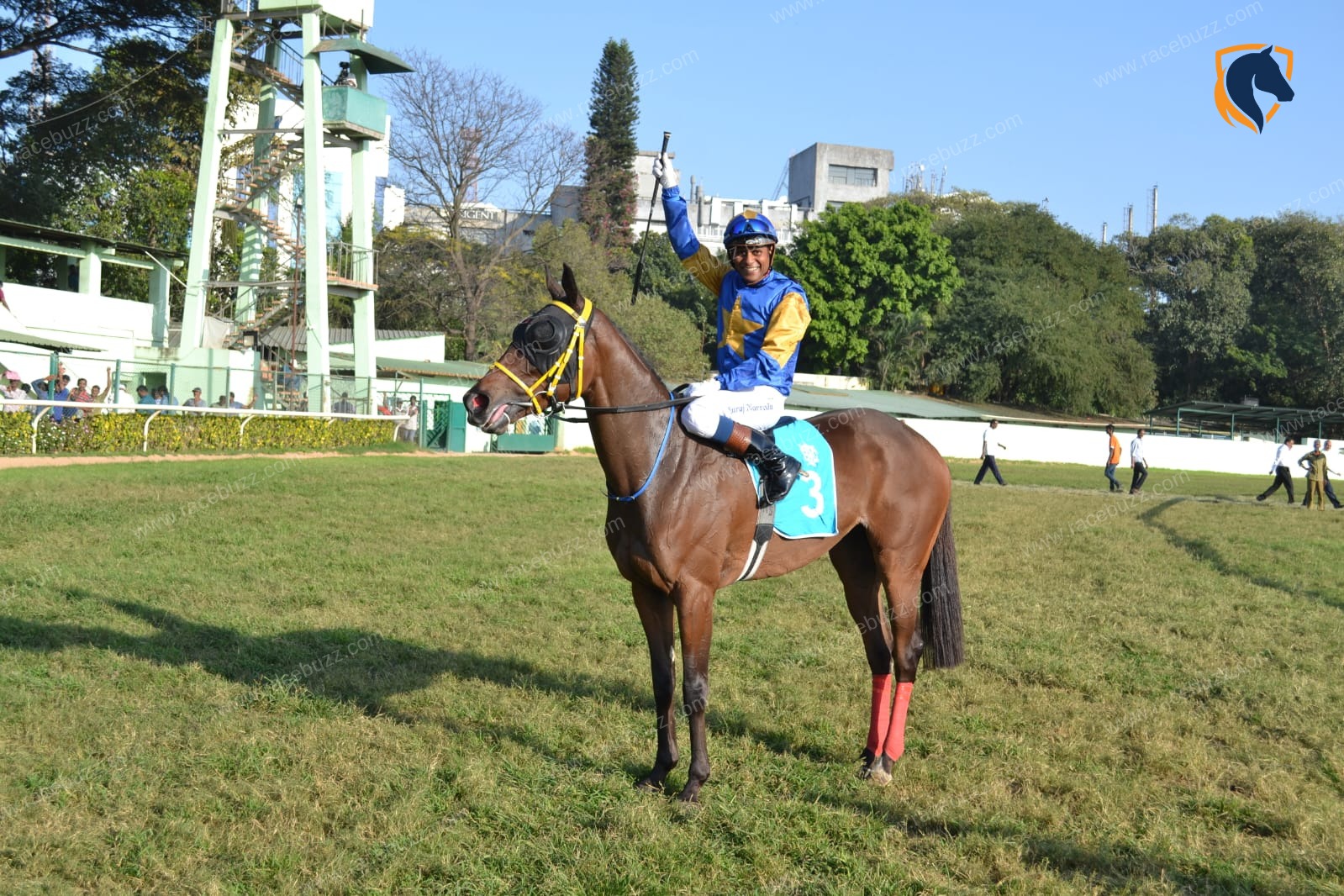 Indian jockey Suraj Narredu at Ascot Racecourse ahead of the 2025 Dubai Duty Free Shergar Cup, leading Team Asia.