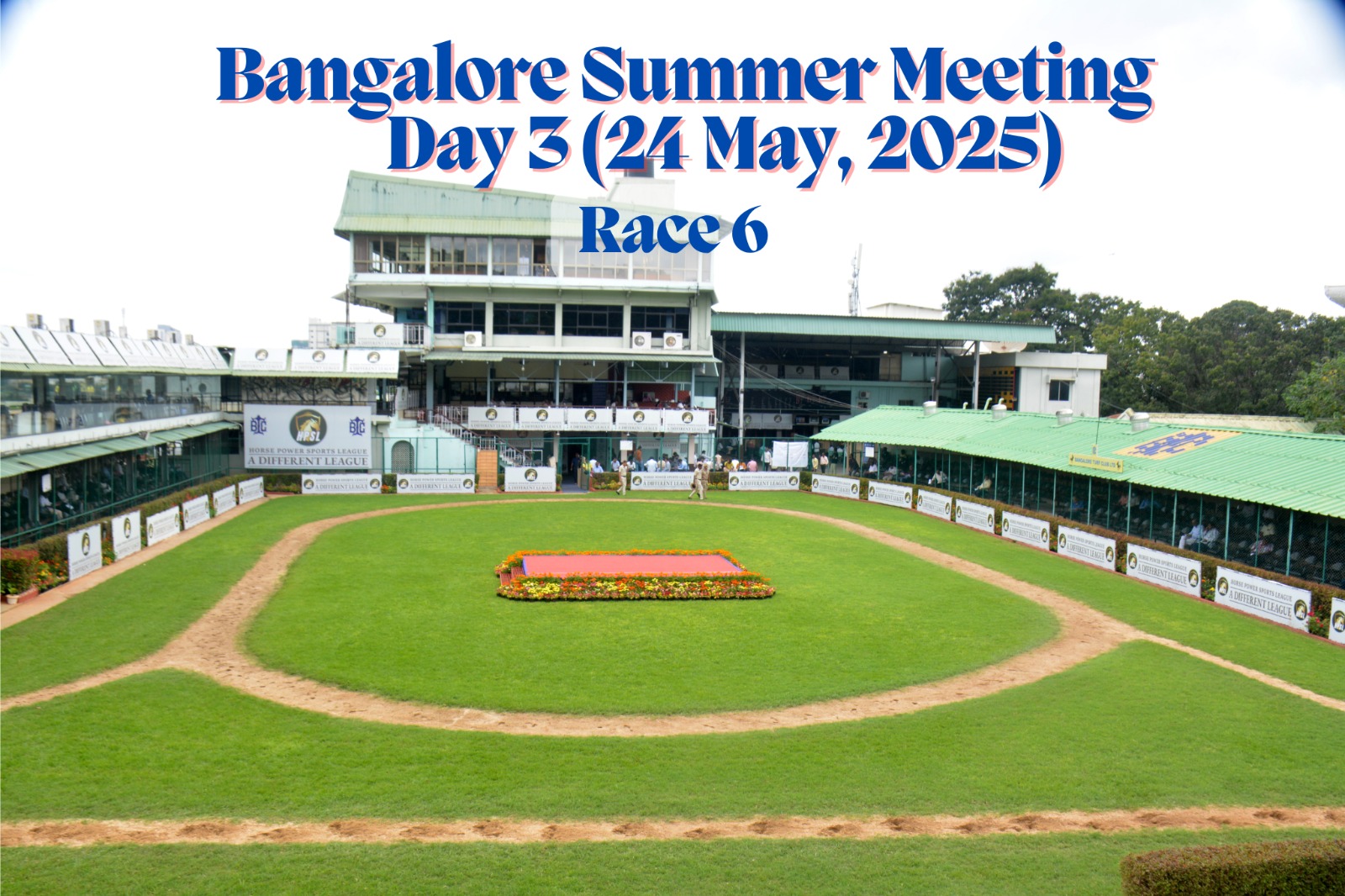 Knotty Patton, with jockey A. Sandesh in the saddle, leading from the front to win the Usha Stud Plate at Bangalore Turf Club, followed by Gimmler and Lauterbrunnen.