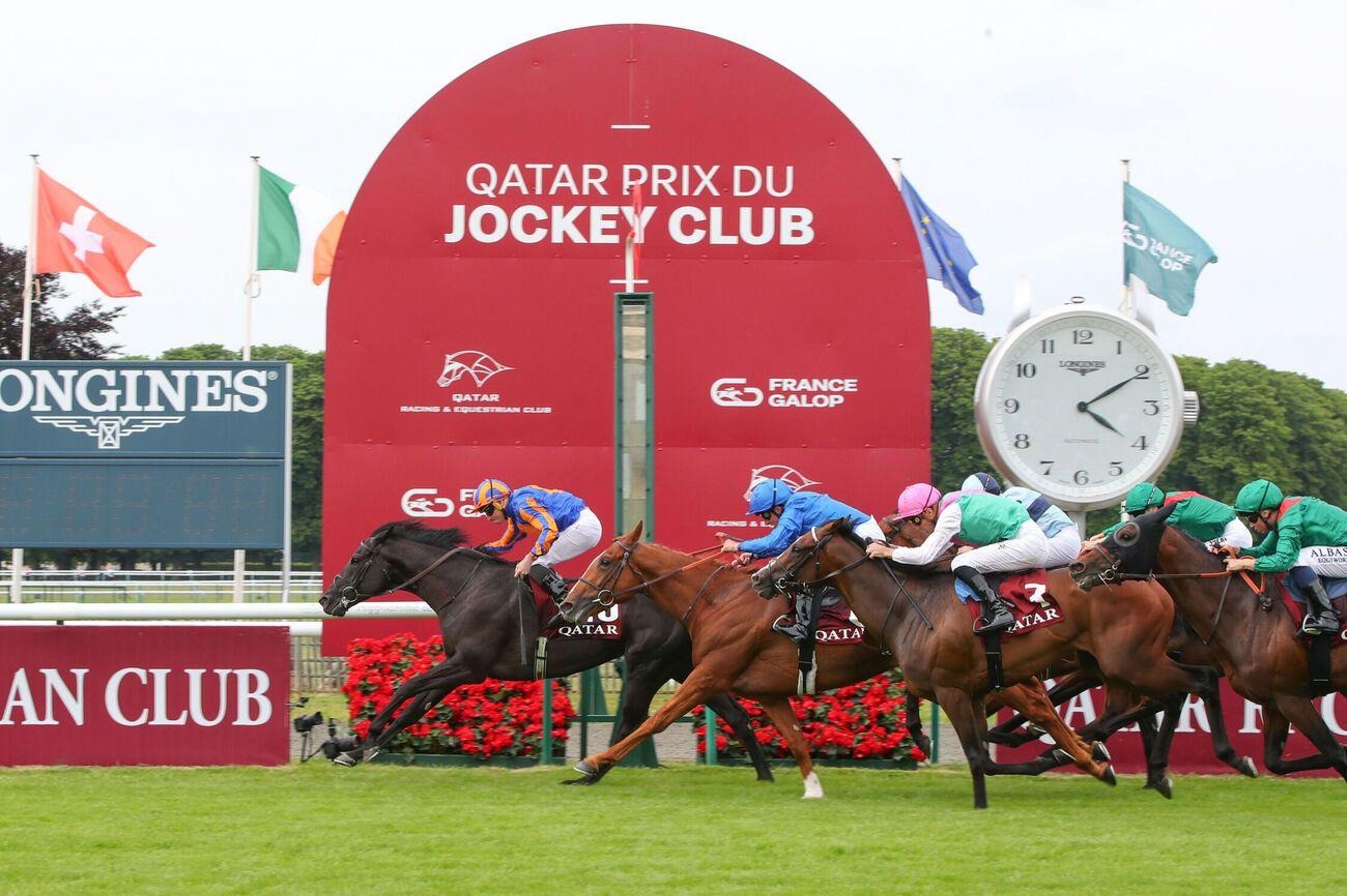 CAMILLE PISSARRO and Ryan Moore win the 2025 Qatar Prix du Jockey Club at Chantilly, marking the start of the Arc Races series.