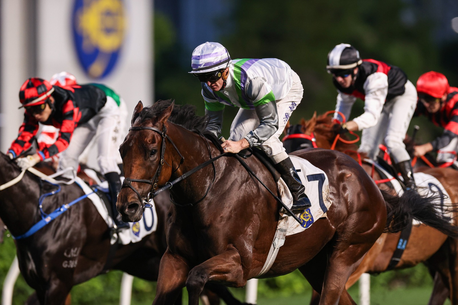 Zac Purton rides Light Years Charm to a dominant win in the HK$2.84 million Lee On Handicap at Sha Tin Racecourse.