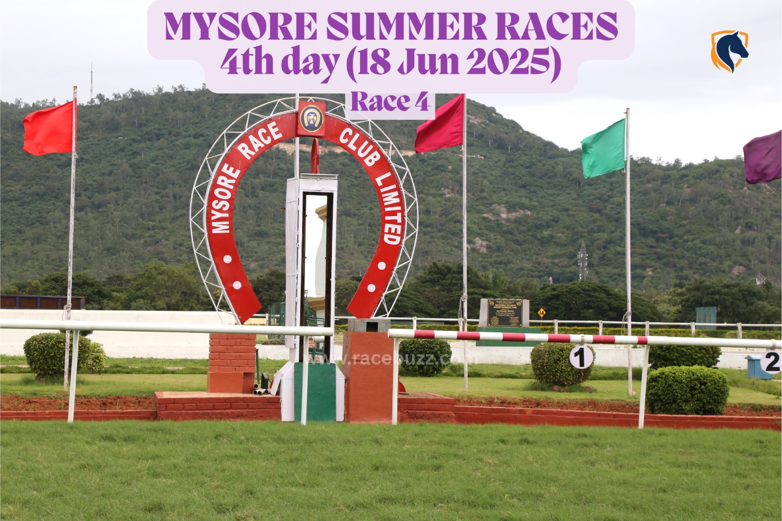 Choice crosses the finish line ahead of Natural Light and Break Away to win the 1200-meter Takshashila Plate Div 1 at Mysore, timed at 1:16.590.