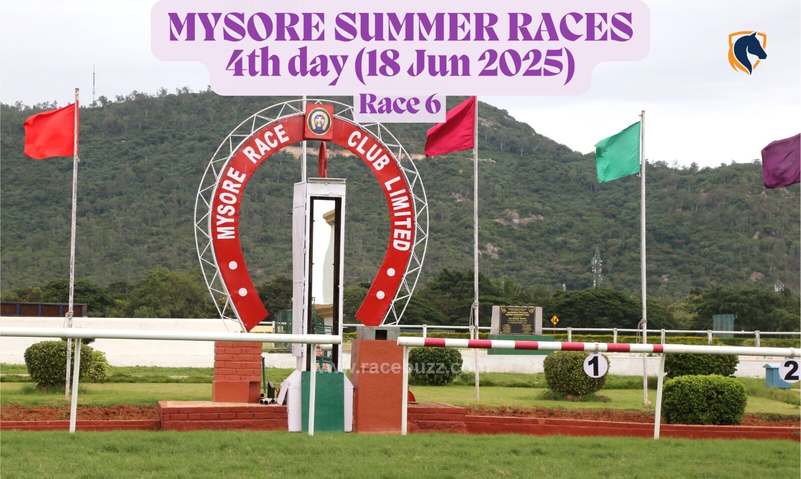 Vandhiyathevan leads a close field to win the 1400-meter Chevalier Trophy at Mysore in 1:29.280 under jockey C. Umesh.