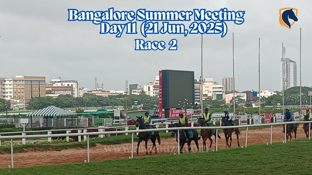 Multisided, ridden by jockey A.R. Pradeep, storms past rivals to win The Paddiwick Plate at Bangalore Turf Club on June 21, 2025, delivering a seasoned performance for trainer Darius R. Byramji in the second race of the day.