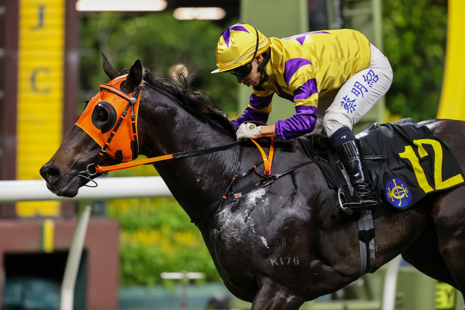 Matthew Chadwick celebrates after his double win at Happy Valley, closing the gap in the Tony Cruz Award standings.
