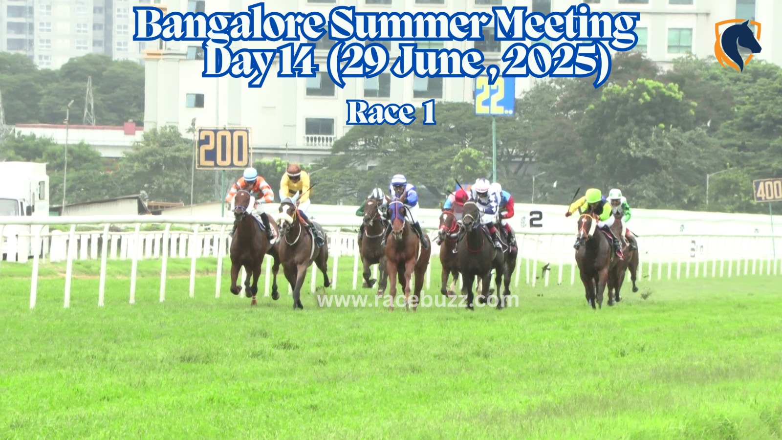 Jockey A. Sandesh guides Sunlit Path to victory in the Mahalakshmi Plate at Bangalore Turf Club’s Summer Meeting Day 14