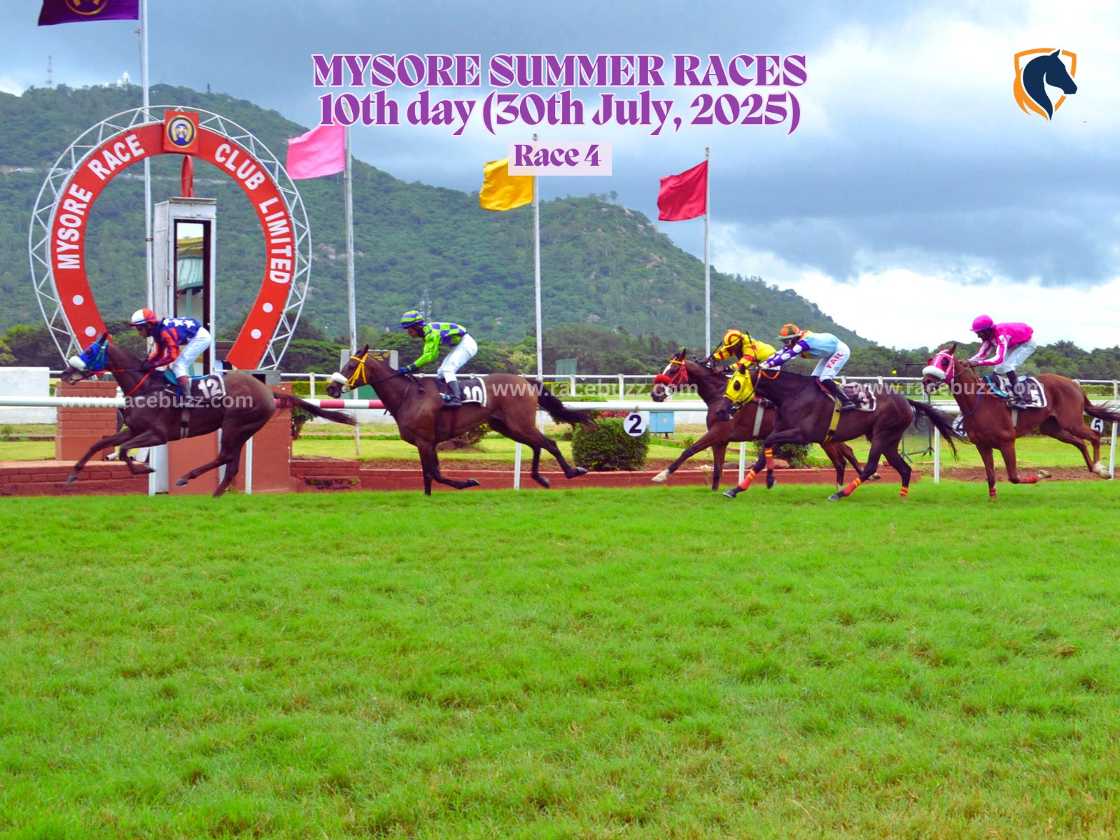 Aashirvad wins Nethravati Plate Division I at Mysore Races 2025 under jockey Abhishek Mhatre and trainer C. D. Monnappa