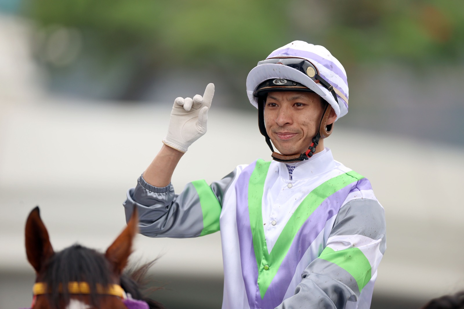 Matthew Chadwick aboard Light Years Glory during morning trackwork at Sha Tin ahead of Saturday’s races