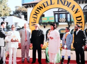 S. Ganapathy, veteran Indian racehorse trainer, pictured at Bangalore Turf Club during his final racing season before retirement.