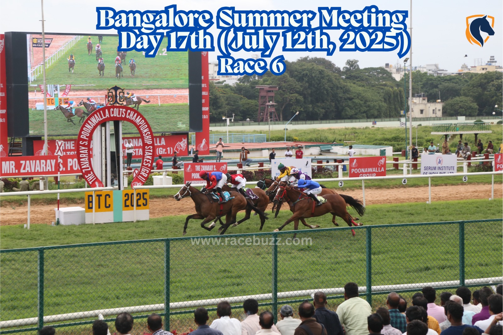 Ice Of Fire, ridden by P. Trevor and trained by Prasanna Kumar, wins the 1400-meter Coromandel Gromor Bangalore Million at Bangalore Turf Club, finishing ahead of Echoes Of Time and Sicyon in the spotlight race of the day.
