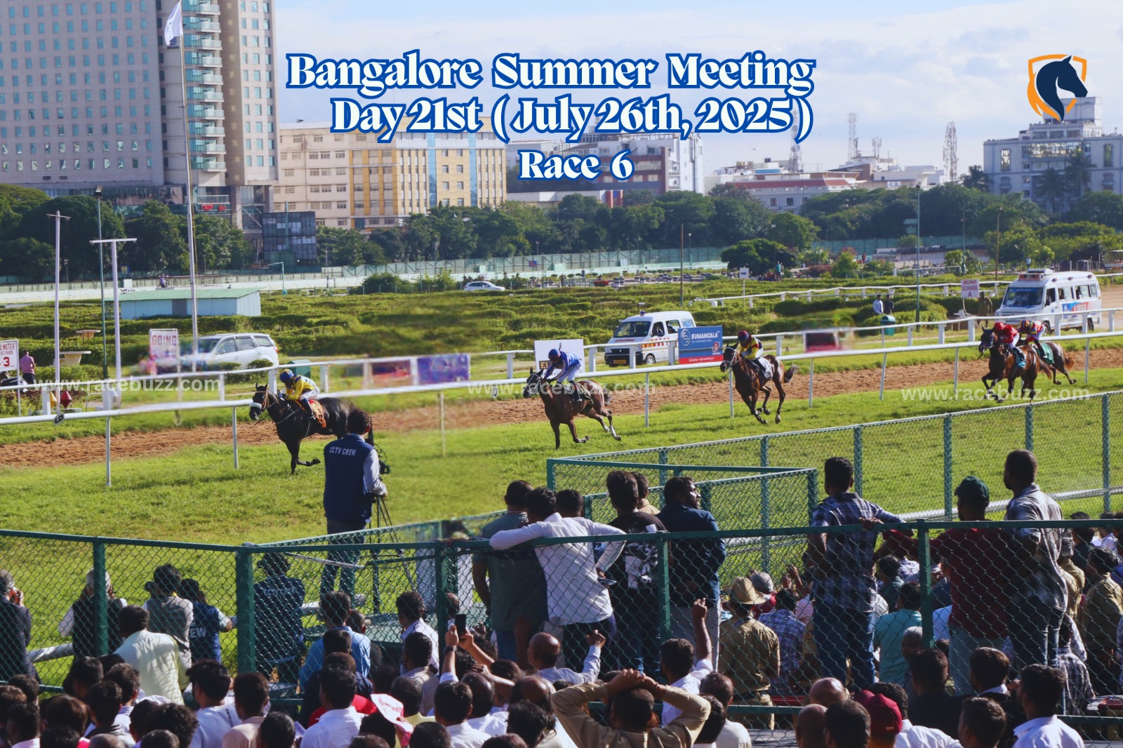 Time And Tide charges to victory in the Bangalore City Sprint Championship Gold Cup at Bangalore Turf Club, ridden by A. Sandesh.