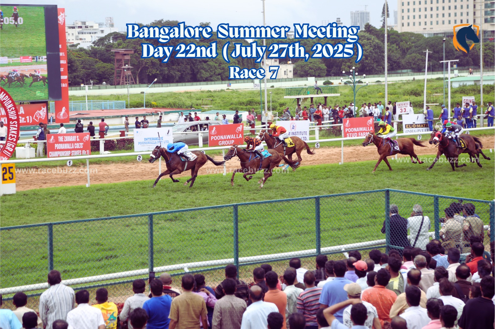 Eleanora, ridden by Suraj Narredu, wins The Camineto Plate Div I, concluding Bangalore Summer Day 22 at the Bangalore Turf Club.