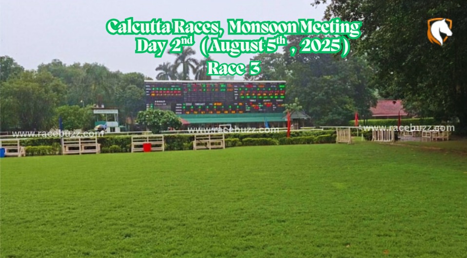 Morano winning The Turf Hawk Handicap at RCTC Monsoon Meeting 2025 under jockey P Trevor