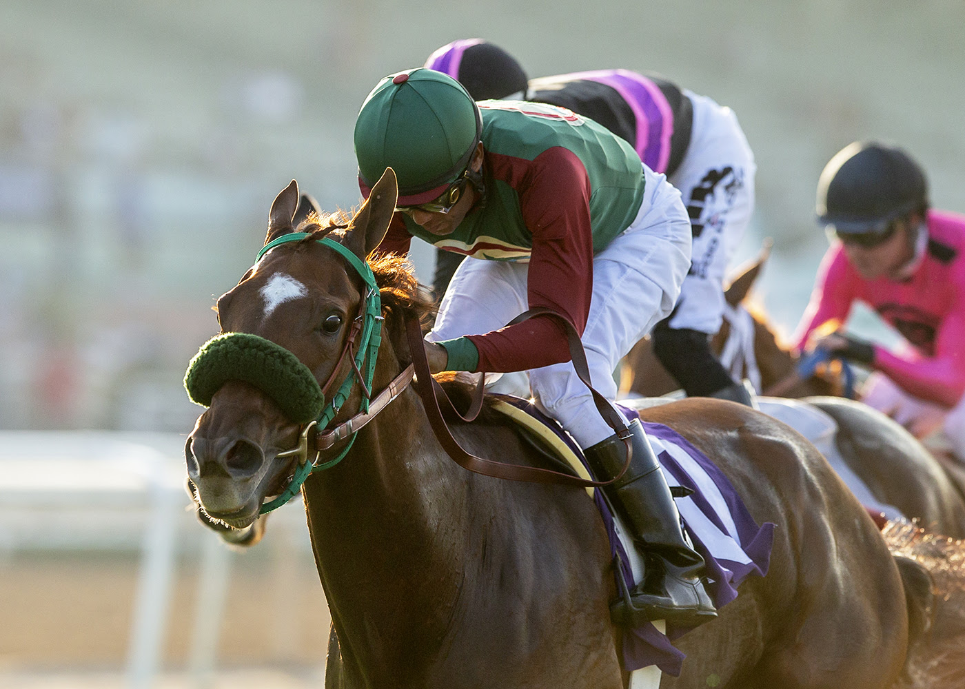 Grand Slam Smile leads the field in Solana Beach Stakes 2025 at Del Mar