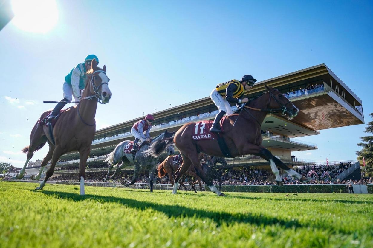 Horses racing at Deauville La Touques during Deauville Races August 17 meeting