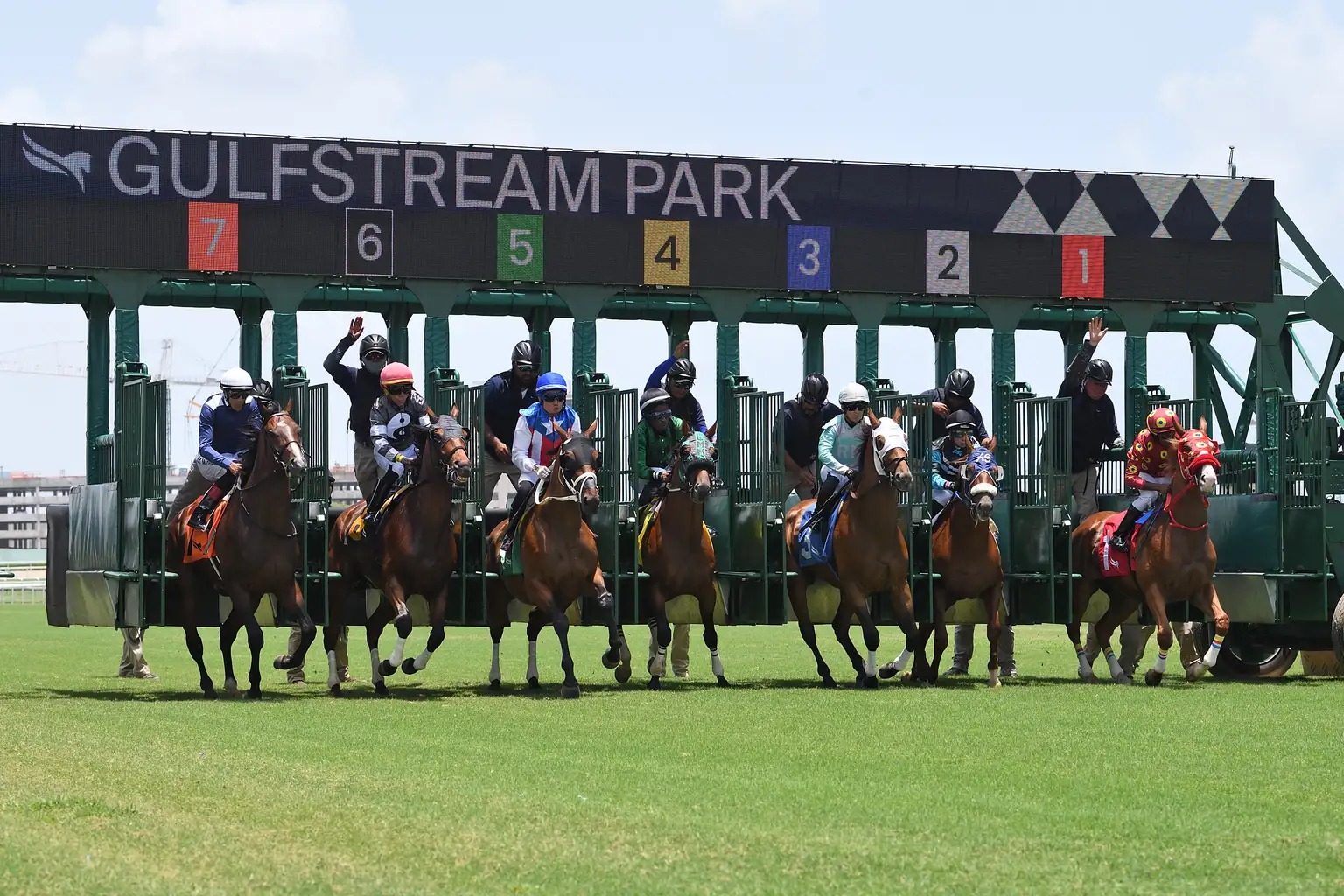 Gulfstream Park August 16 Results featuring Rajiv Maragh guiding Lou the Body to victory