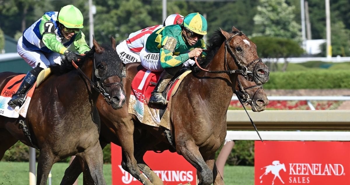 Horses and jockeys preparing at Saratoga Racecourse for Fan Appreciation Week 2025 races
