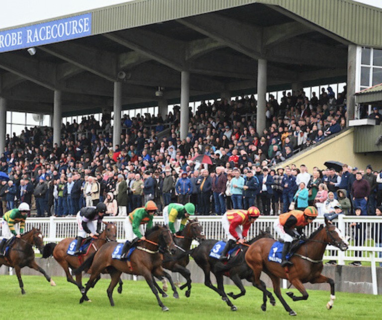 Ballinrobe Racecourse August 11, 2025 race meeting featuring competitive hurdle events
