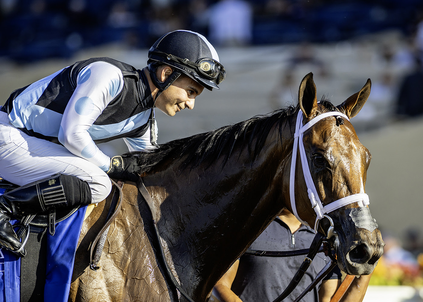 Velocity wins the 2025 Grade 1 Del Mar Oaks under jockey Ricardo Gonzalez