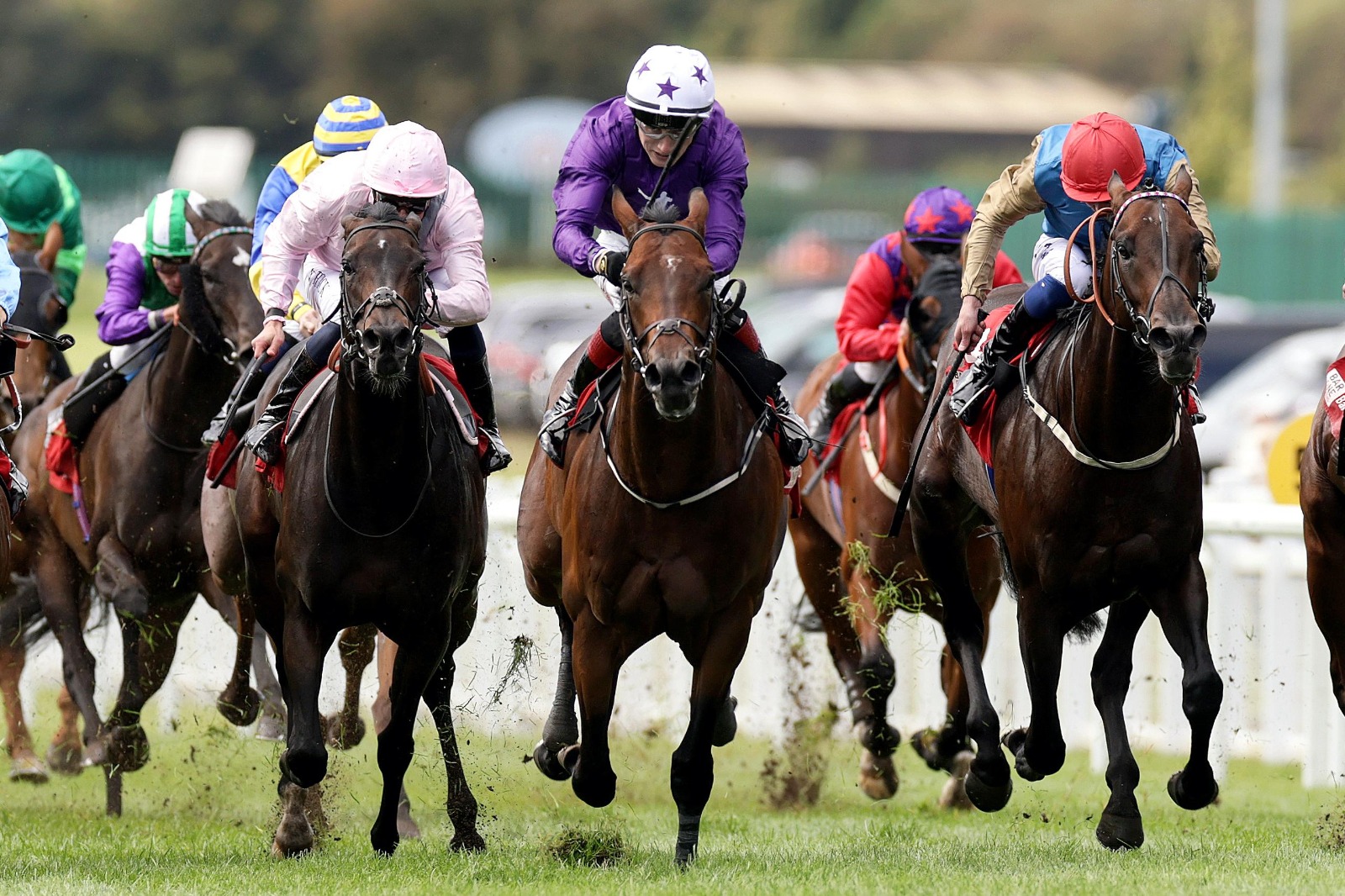 Arizona Blaze winning the Flying Five Stakes at the Curragh under David Egan