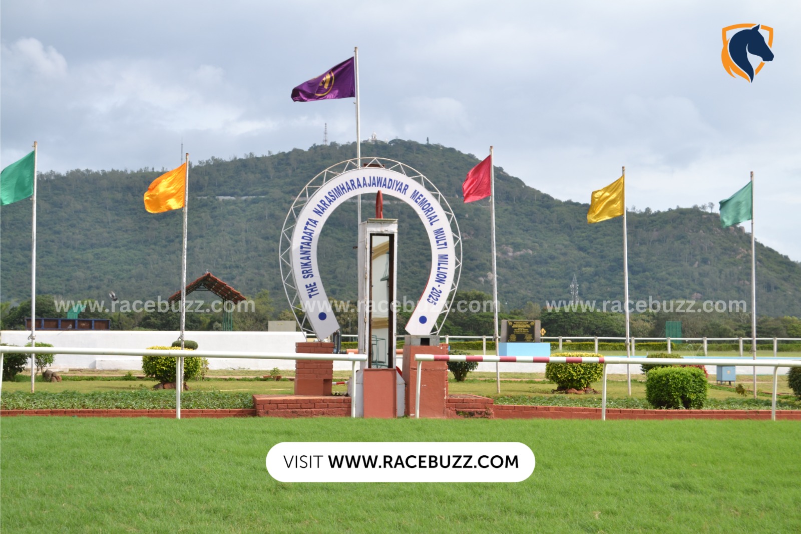 Mysore Race Club grandstand and track during Maharaja’s Cup 2025