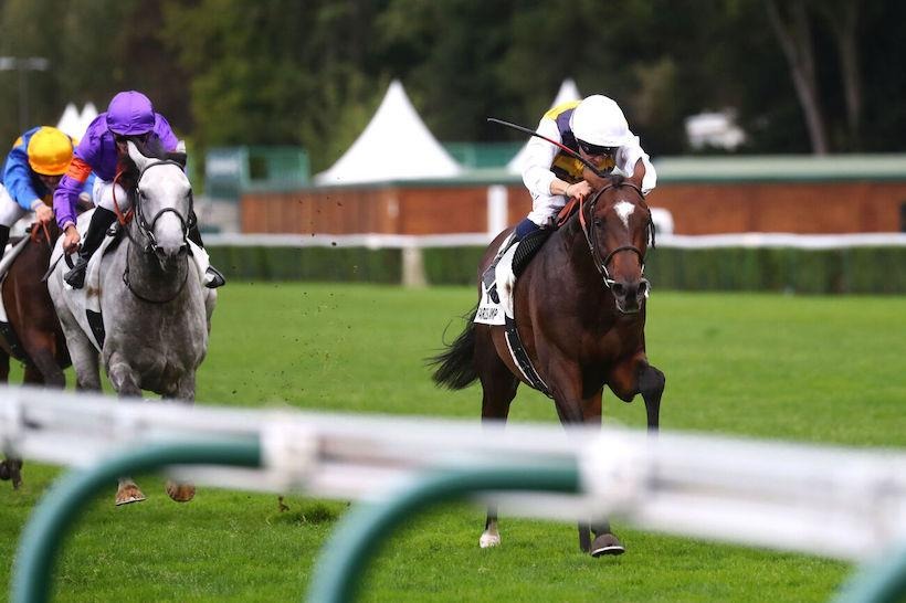 Horses in action during the Auteuil Races 2025 at France Galop racecourse in Paris