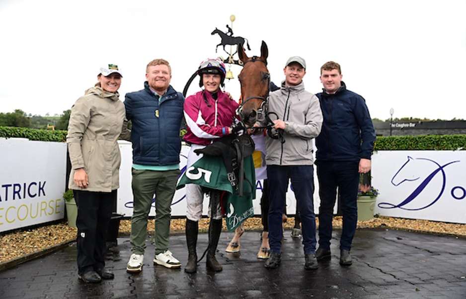 Horses racing at Downpatrick Racecourse during the next to last 2025 jumps meeting.