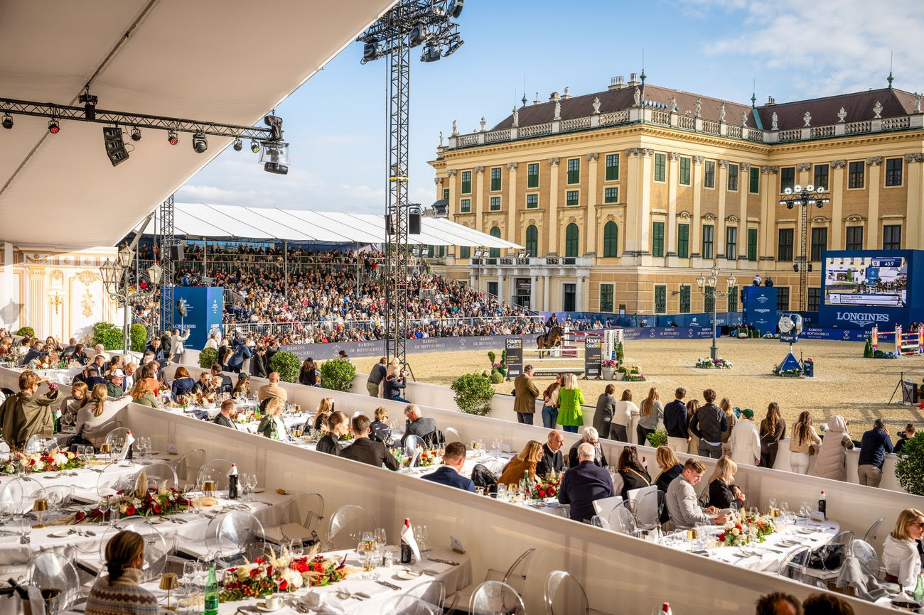 Martin Fuchs and Conner Jei winning the Vienna Jump-Off at the Longines Global Champions Tour 2025