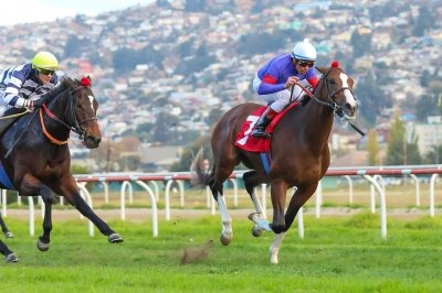 Valparaiso Sporting Club horse racing event with spectators and jockeys in action