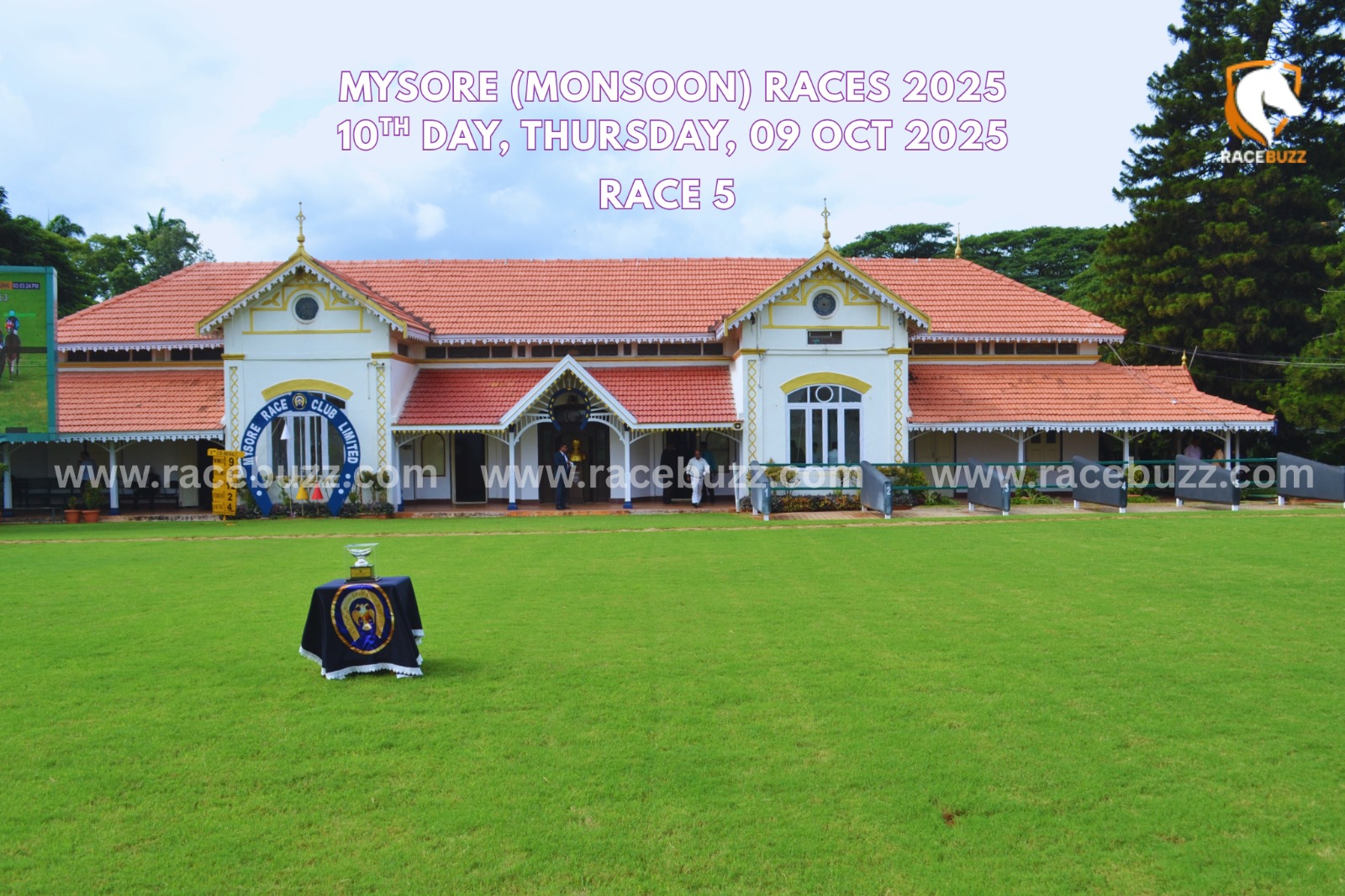 Ocean winning The Hotel R R R Trophy at Mysore 2025 with jockey Faiz