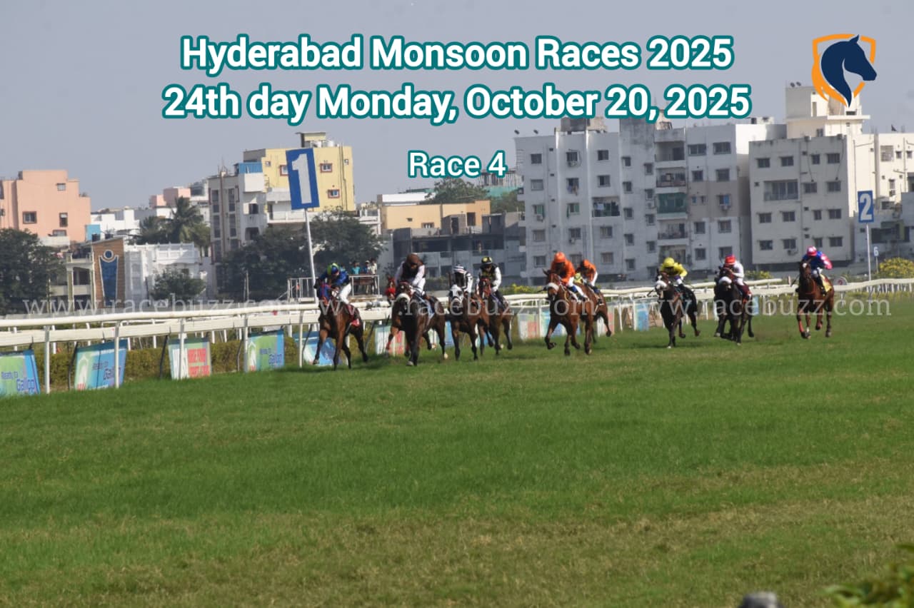 Emerald Touch winning the Mir Mushtaq Ali Khan Memorial Cup at Hyderabad Monsoon Races 2025