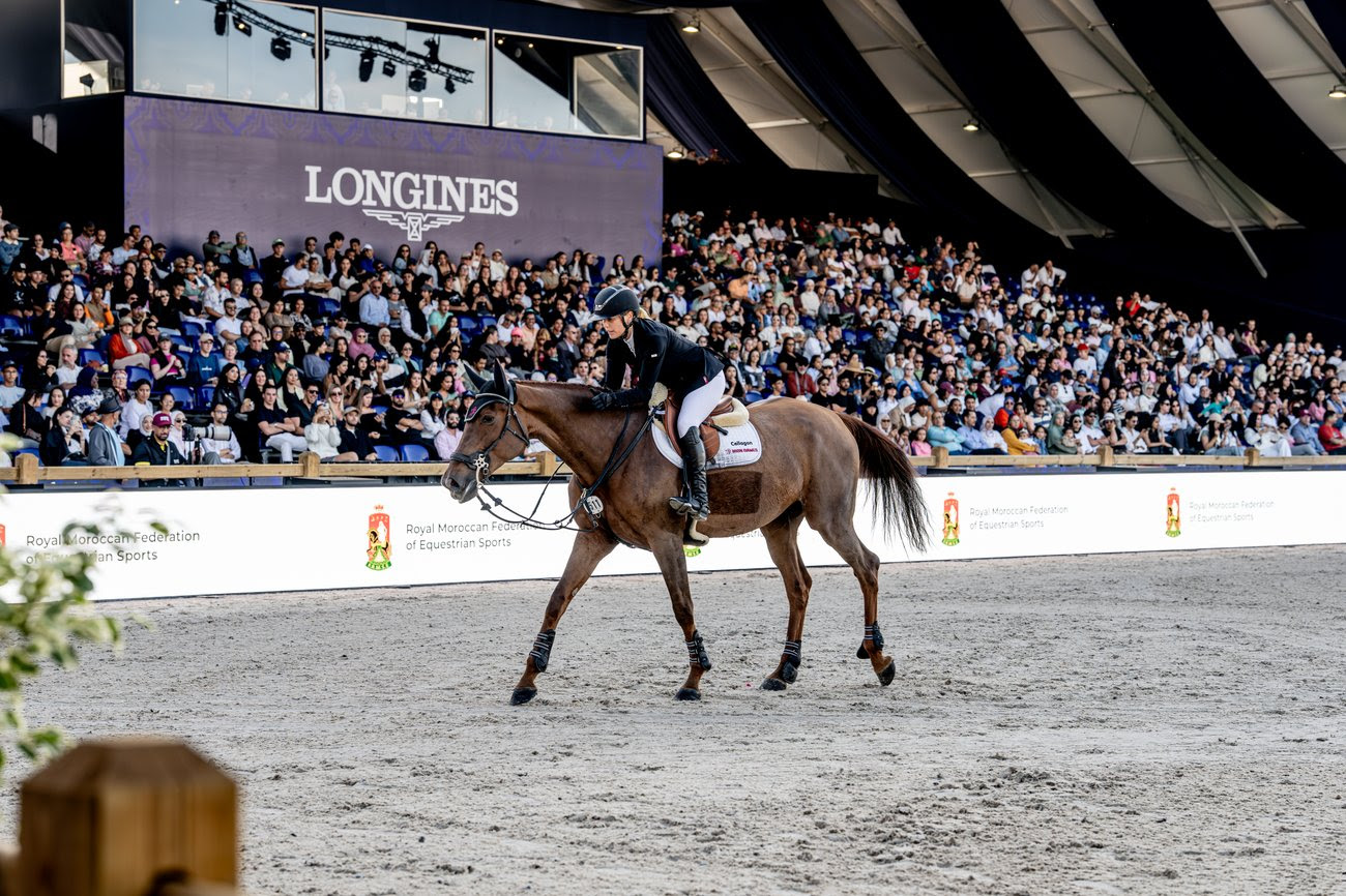 Janne Friederike Meyer-Zimmermann riding Iron Dames High Level at the Rabat Longines Global Champions Tour CSI5* Jump-Off