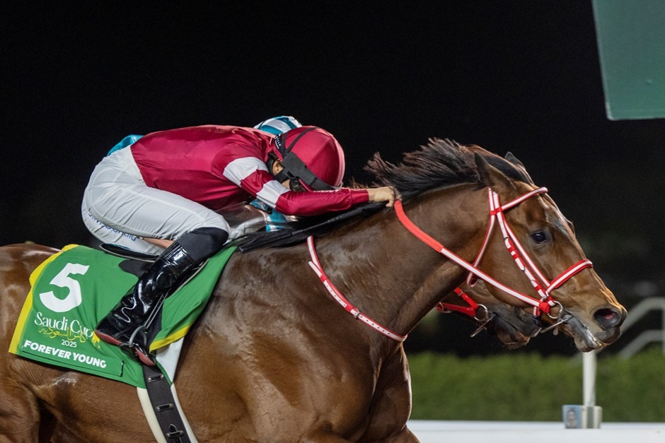 Horses in action at King Abdulaziz Racecourse during the 12-race card on October 25, 2025