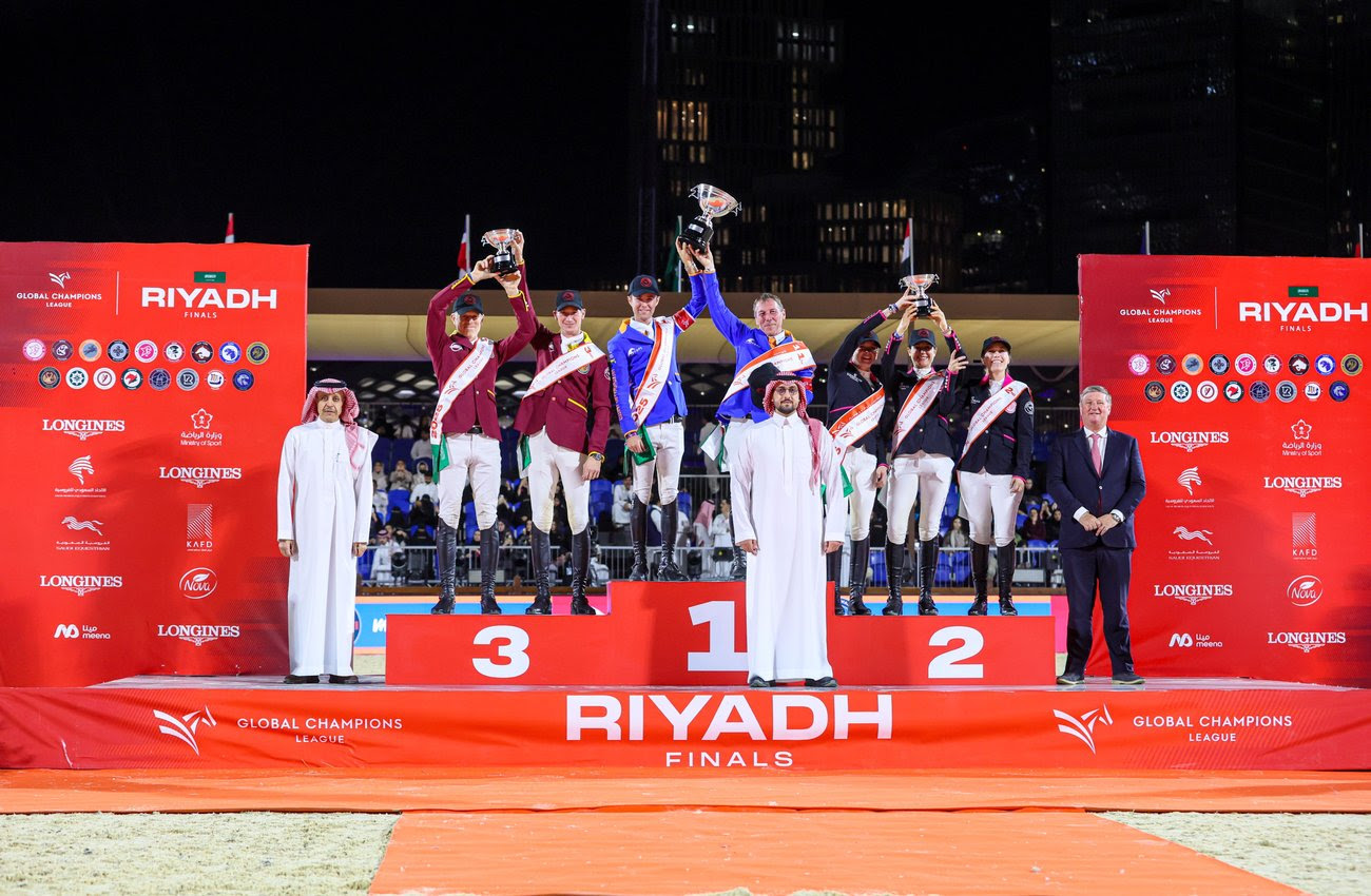 Valkenswaard United celebrate victory at Riyadh after winning their third GCL Championship title.