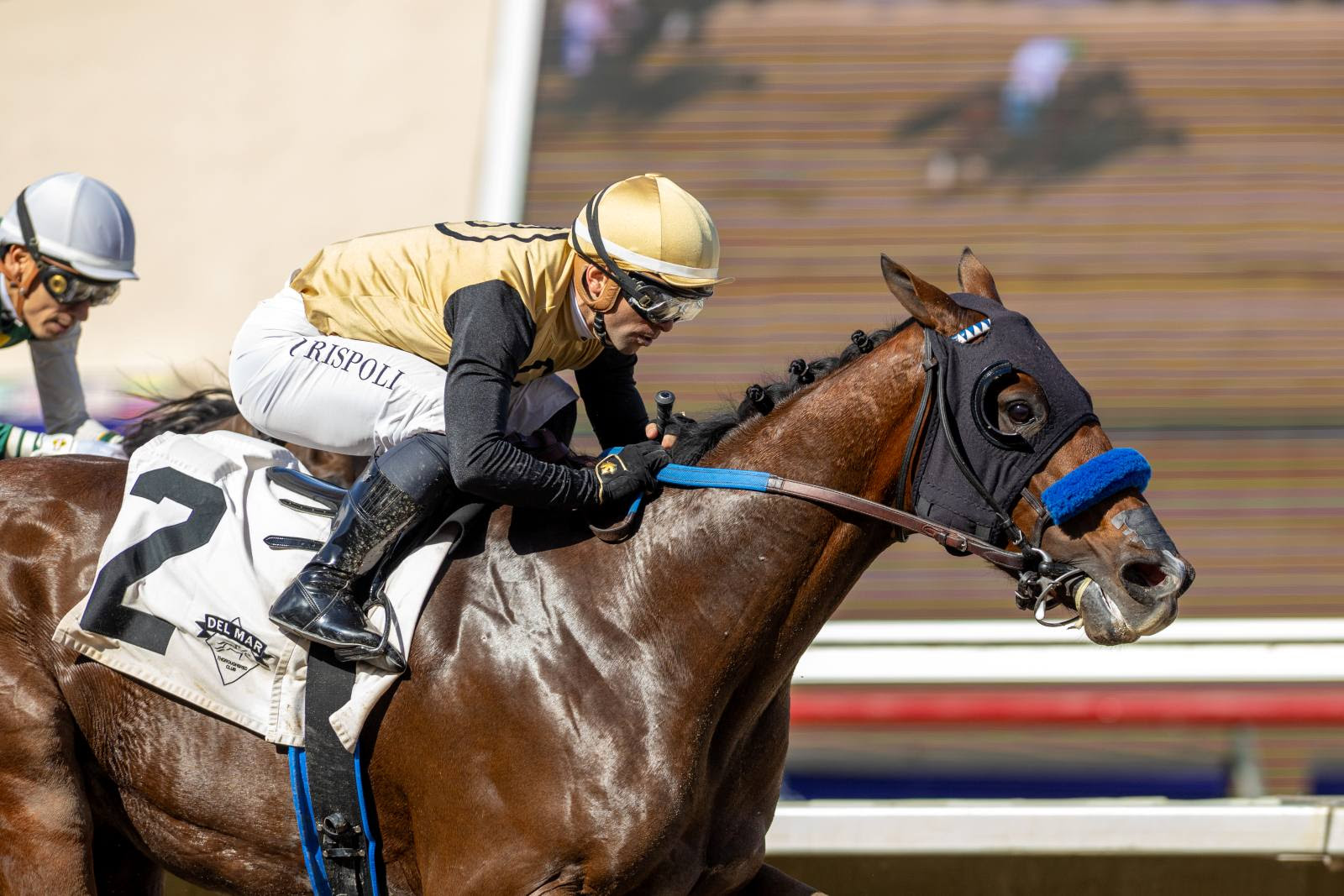 Ocean Bear wins the Golden State Juvenile Stakes at Del Mar under Umberto Rispoli