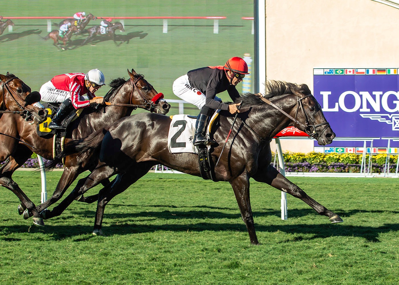Tempus Volat winning the Let It Ride Stakes at Del Mar under Mirco Demuro