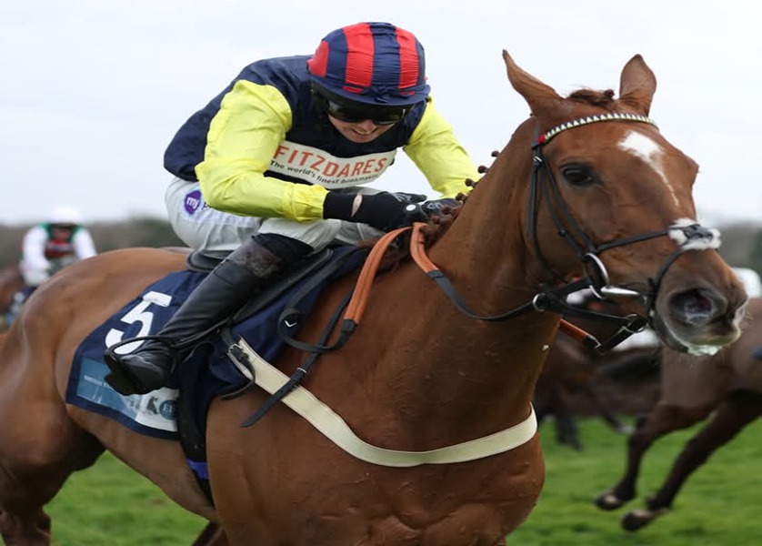 Horses racing at Huntingdon Racecourse during the November 2025 National Hunt meeting