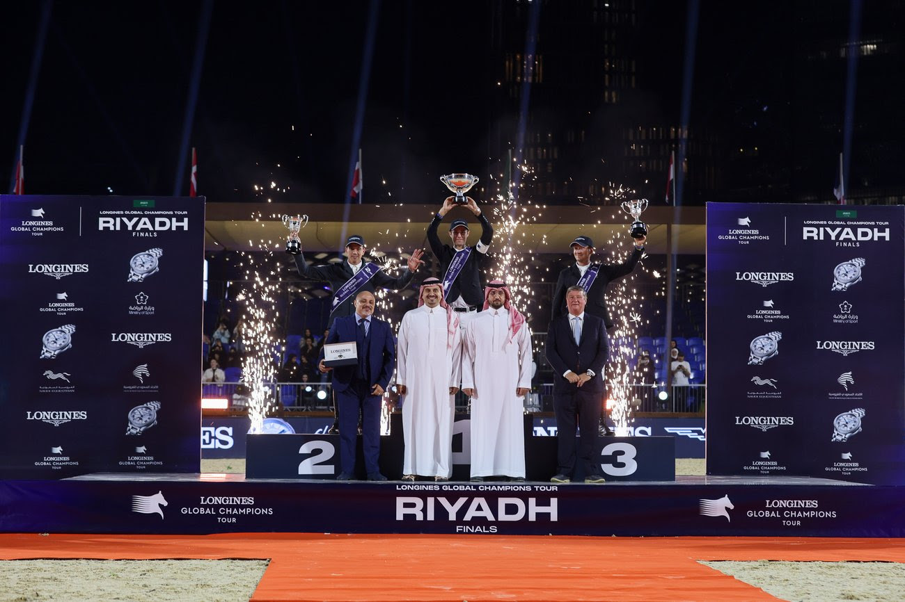 Gilles Thomas celebrates victory at the Longines Global Champions Tour Championship 2025 in Riyadh