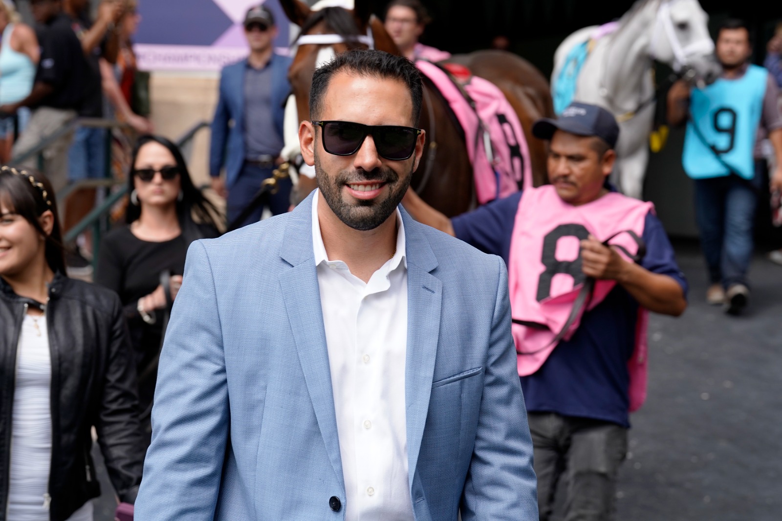 Jose D’Angelo’s Breeders’ Cup-winning horses Shisospicy and Bentornato training at Palm Meadows