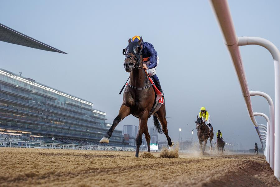 Dark Saffron wins the Emirates Airline Conditions Stakes to open the Dubai Racing Carnival 2025–26 at Meydan.