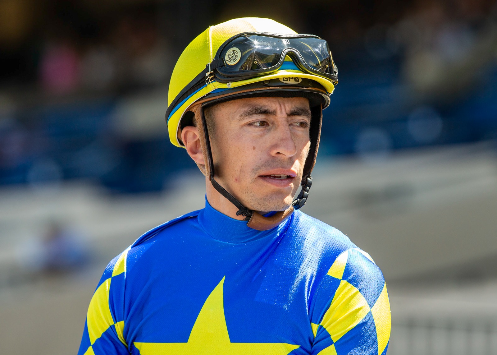 Jockey Juan J. Hernandez at Del Mar Racecourse during Bing Crosby Season