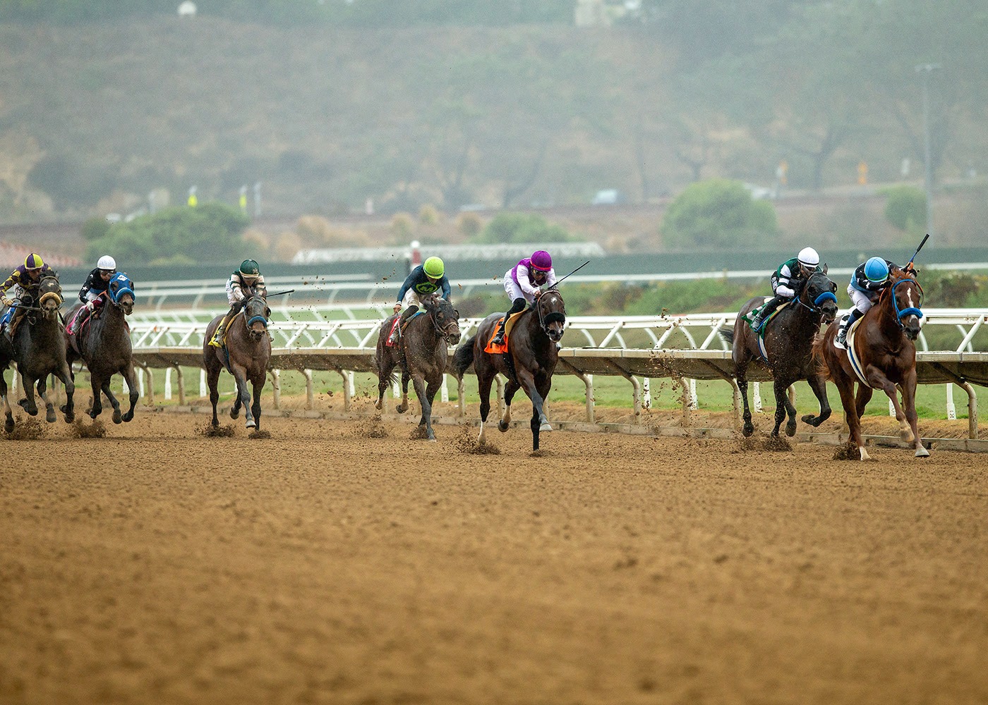 Del Mar Racing resumes after heavy rains with track crews restoring the surface