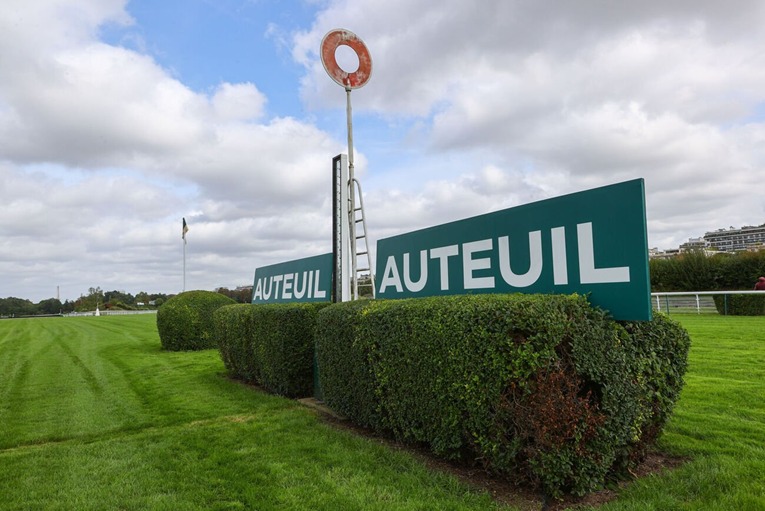 Horses preparing at Auteuil Racecourse on a calm November 23 morning