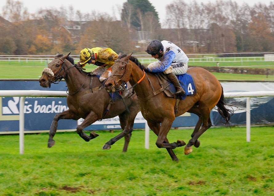 National Hunt jumping action at Leicester Race Cards 28 December