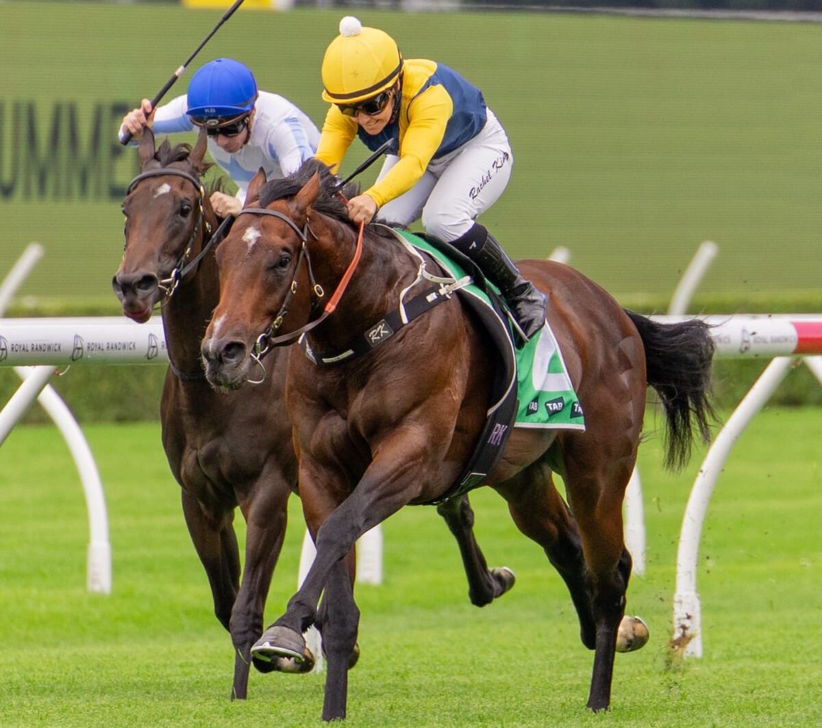 Rachel King riding in Australian racing