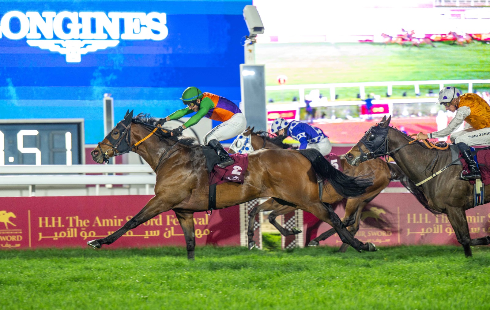 August George winning Al Rayan race result 14 February 2026 in the Al Rayyan Mile Cup