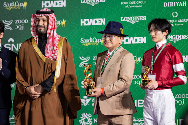 Forever Young surging late to win the Saudi Cup at King Abdulaziz Racecourse