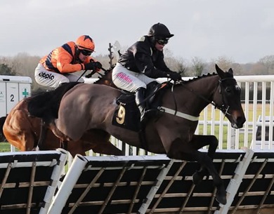 Historic Warwick Racecourse action during 7 February meeting