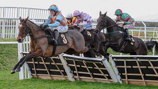 Carlisle Racecourse hosting National Hunt racing action