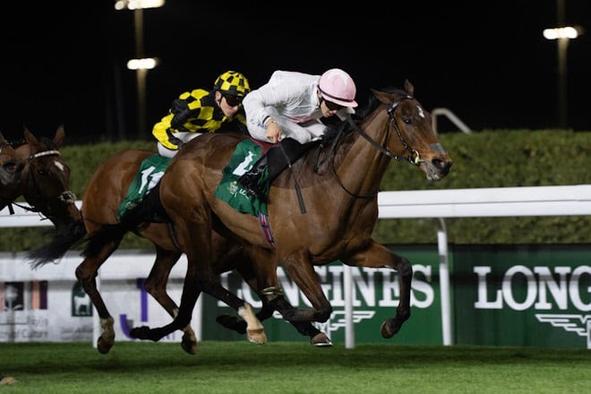 Sons And Lovers winning the Red Sea Turf Handicap 2026 over 3000m